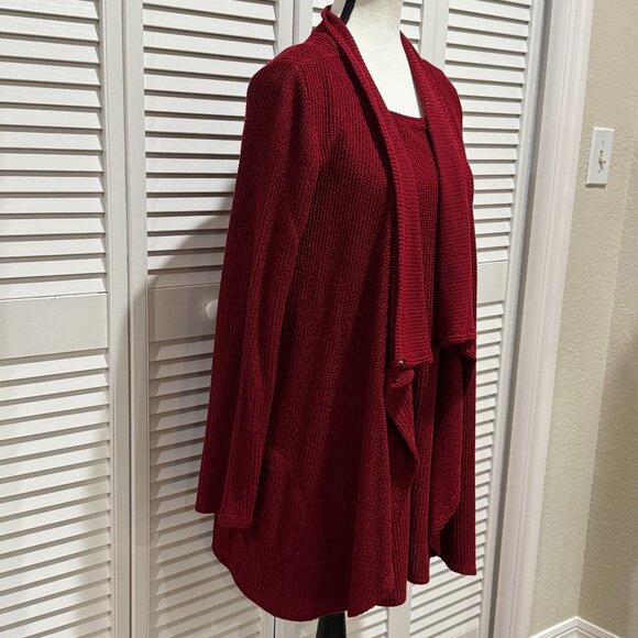 Chico’s Zenergy Red Cardigan & Camisole Set – XL / 16-18 (Chico's 3) - Picture 4 of 10